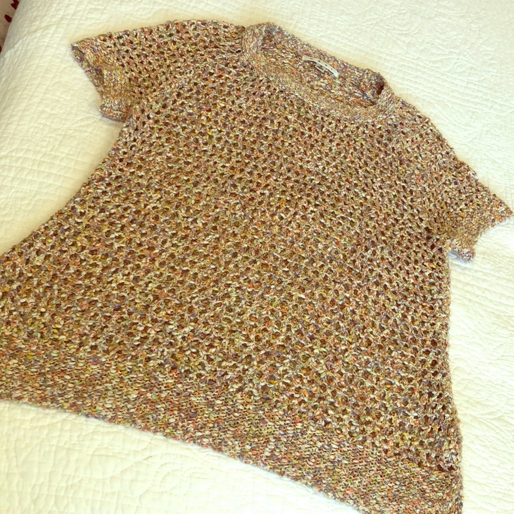 CAbi Sherbet Multi Color Pullover Knit Sweater